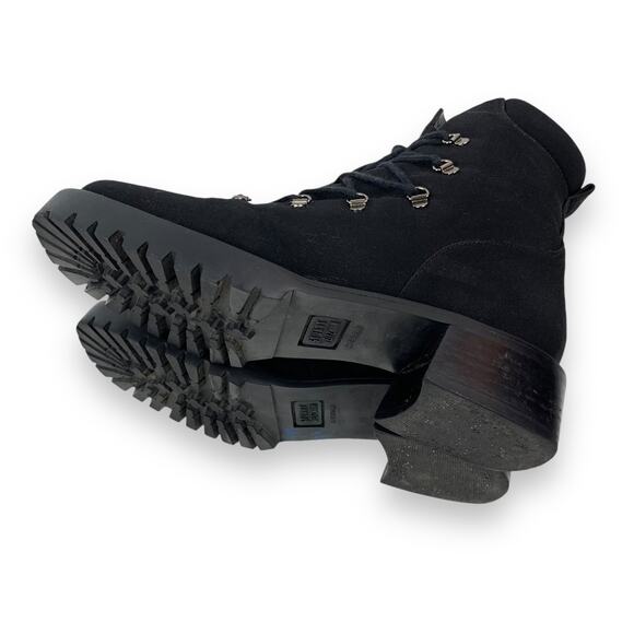 Vintage STUART WEITZMAN black lace up chunky block heel combat boots - Picture 7 of 16